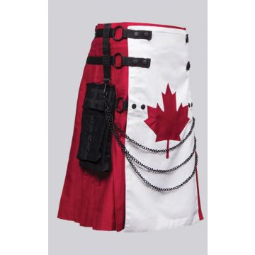Canadian Flag Canvas Utility Kilt