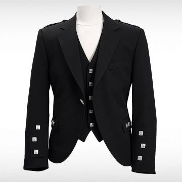 Crail Black Poly Wool Jacket