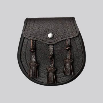 Dark Brown Classic Design Leather Sporran