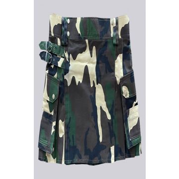 New Woodland Camo Kilt For Men
