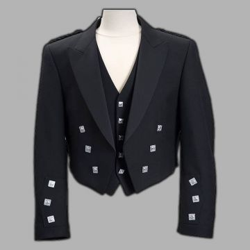 Prince Charlie Black Wool Modern Set

