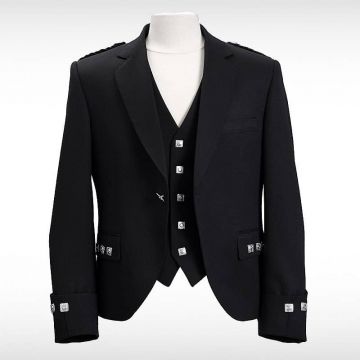 Traditional Argyll Navy Wool Jacket