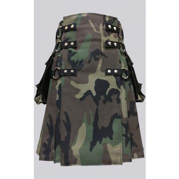 Woodland Camouflage Gothic Kilt