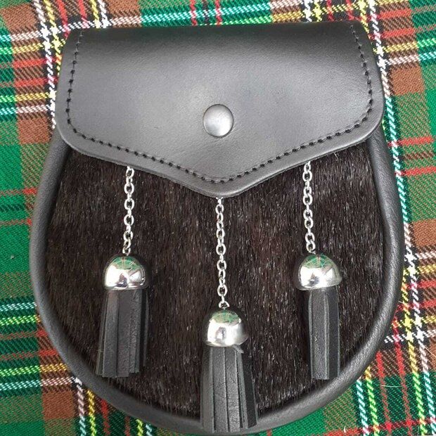 Leather Seal Skin Sporran
